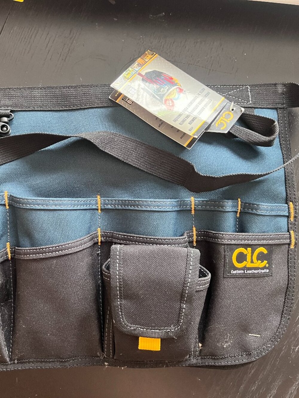 Bucket Organizer - blue and black  30 pocket